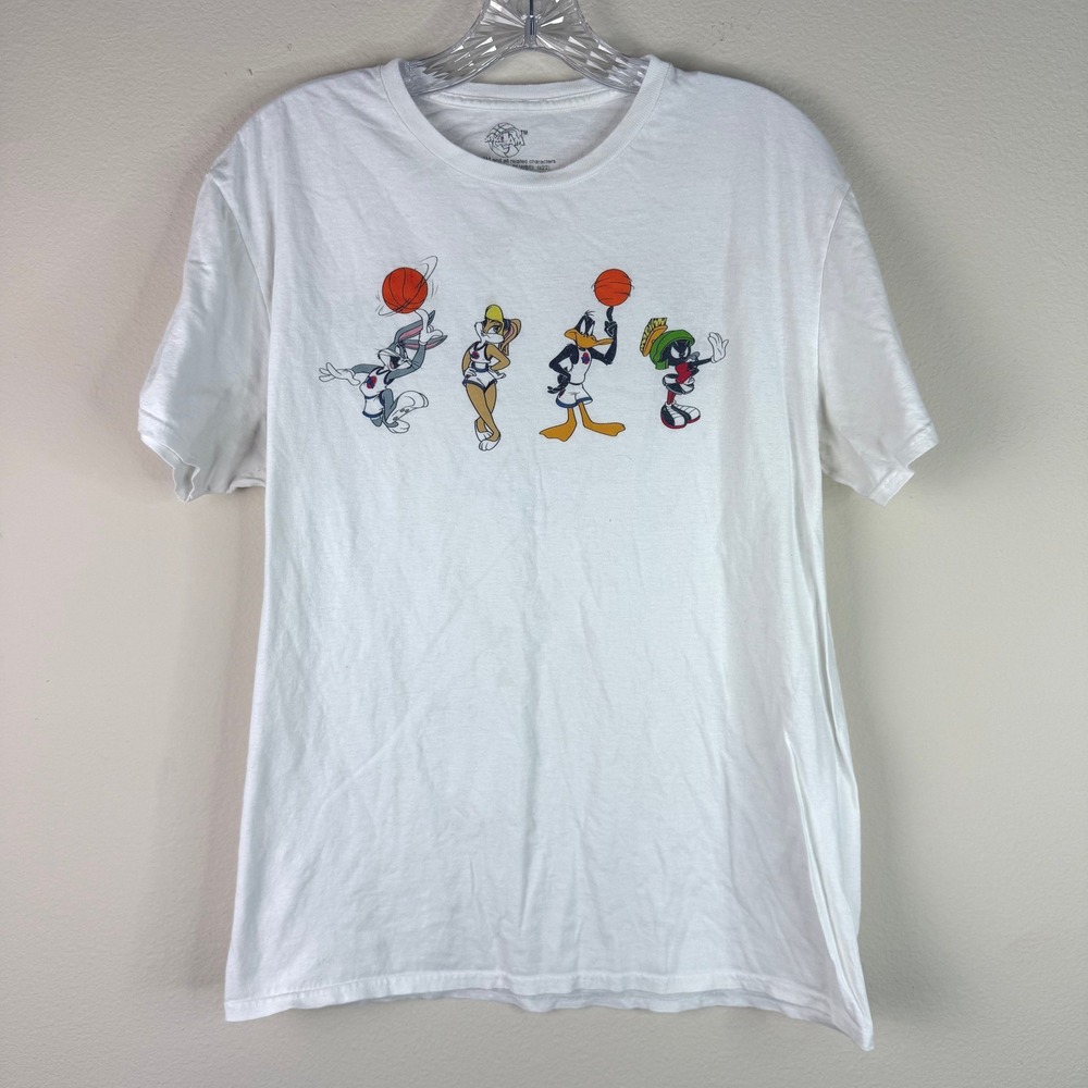 Space Jam T Shirt Womens Large Tune Squad Looney Tunes Graphic Basketball Tee